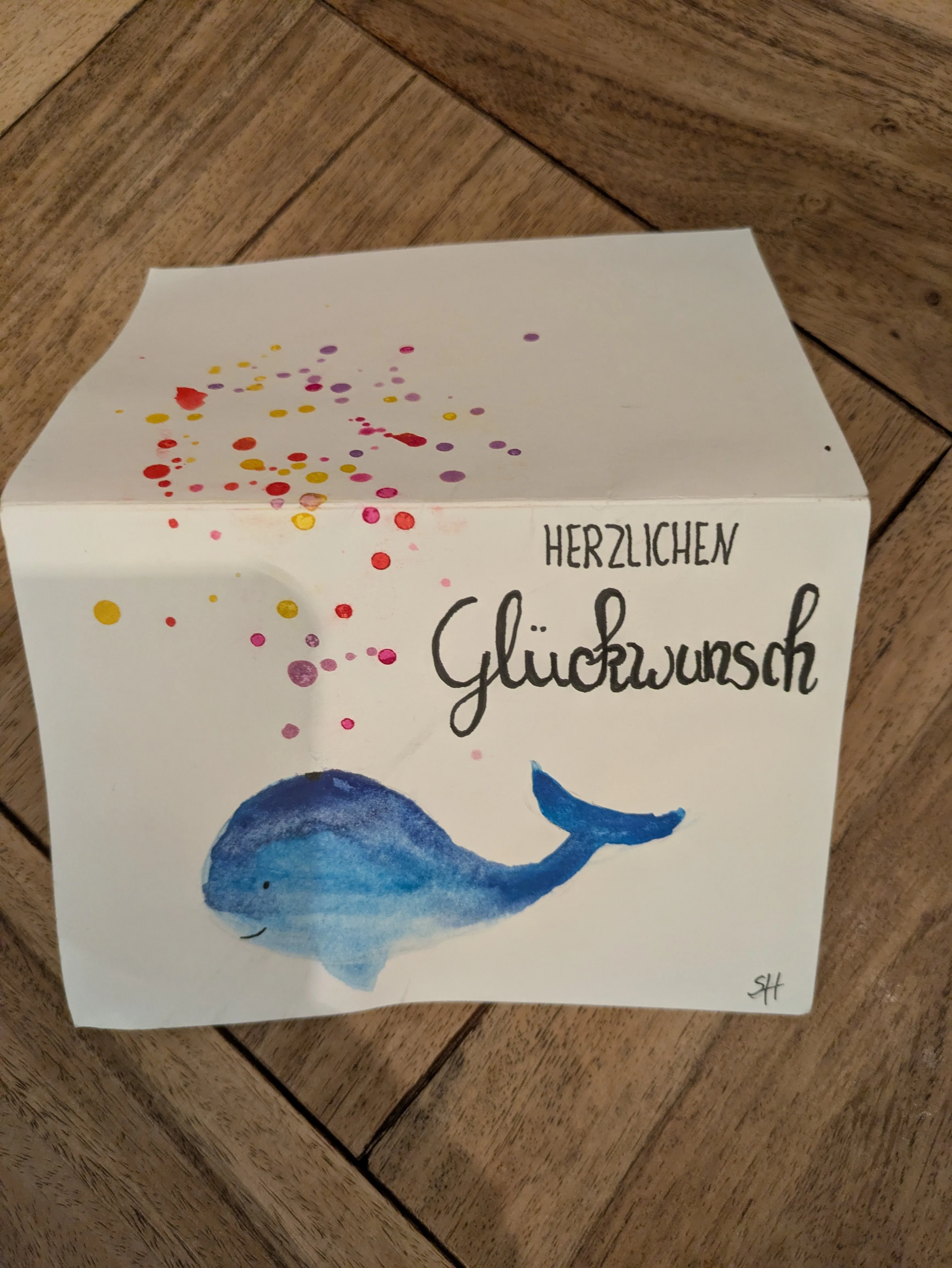 postkarten klappkarten braun weiss 17